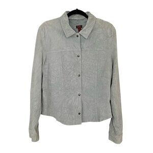 DANIER Blue Suede Shirt Jacket XXL